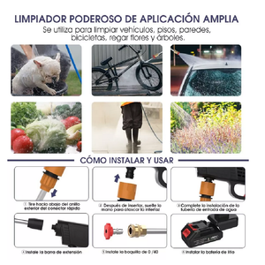 Pistola PRO Hidrolavadora Coche Inalambr